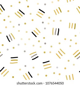 Dark Yellow vector seamless cover with abstract shapes. Seamless Illustration with set of abstact gradient lines. Pattern for design of window blinds, curtains.