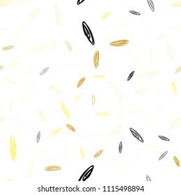 Dark Yellow vector seamless cover with spots. Abstract illustration with colored bubbles in nature style. Pattern can be used for ads, leaflets.