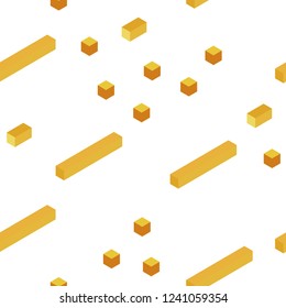 Dark Yellow vector seamless, isometric cover in polygonal style. Rectangles on abstract background with colorful gradient. Template for business cards, websites.