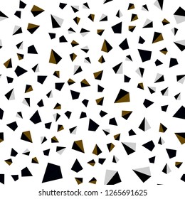 Dark Yellow vector seamless, isometric template with crystals, triangles. Beautiful illustration with triangles in nature style. Design for textile, fabric, wallpapers.