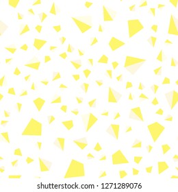 Dark Yellow vector seamless, isometric layout with lines, triangles. Beautiful illustration with triangles in nature style. Pattern for trendy fabric, wallpapers.