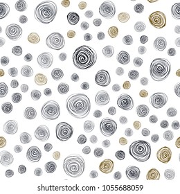 Dark Yellow vector seamless natural elegant artwork. flowers on elegant natural pattern with gradient. Completely new template for your business design.
