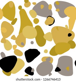 Dark Yellow vector seamless pattern with spheres. Blurred bubbles on abstract background with colorful gradient. Design for wallpaper, fabric makers.