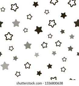 Dark Yellow vector seamless pattern with christmas stars. Blurred decorative design in simple style with stars. Design for wallpaper, fabric makers.