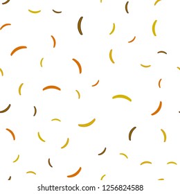 Dark Yellow vector seamless texture with curved lines. Shining colorful illustration in simple style. Brand new design for your ads, poster, banner.