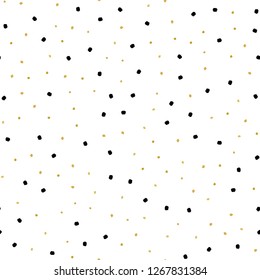 Dark Yellow vector seamless texture with disks. Illustration with set of shining colorful abstract circles. Design for textile, fabric, wallpapers.