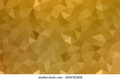 Dark Yellow vector shining triangular backdrop. Elegant bright polygonal illustration with gradient. Brand new style for your business design.