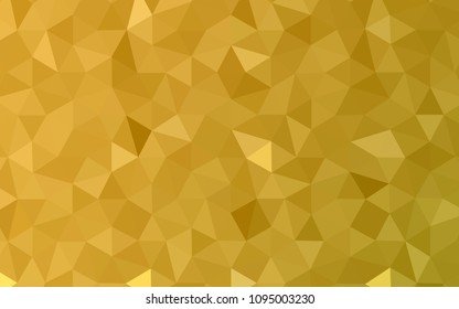 Dark Yellow vector shining triangular layout. Creative geometric illustration in Origami style with gradient. Best triangular design for your business.