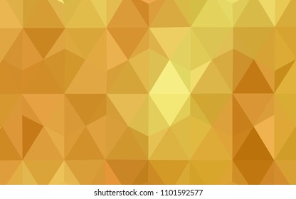 Dark Yellow vector shining triangular cover. A sample with polygonal shapes. A new texture for your web site.