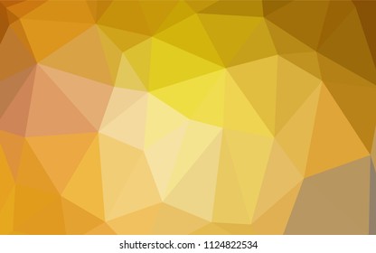 Dark Yellow vector shining triangular layout. A sample with polygonal shapes. A completely new design for your business.