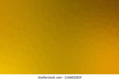 Dark Yellow vector shining triangular backdrop. Elegant bright polygonal illustration with gradient. New template for your brand book.
