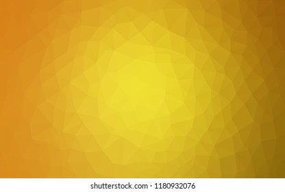 Dark Yellow vector shining triangular layout. Colorful abstract illustration with triangles. Template for cell phone's backgrounds.