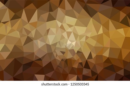 Dark Yellow vector shining triangular layout. Colorful illustration in polygonal style with gradient. Triangular pattern for your design.