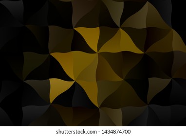 Dark Yellow vector shining triangular backdrop. Shining colorful illustration with triangles. Template for cell phone's backgrounds.
