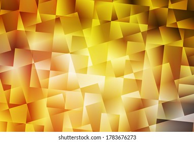 Dark Yellow vector shining triangular background. Shining colorful illustration with triangles. Template for cell phone's backgrounds.