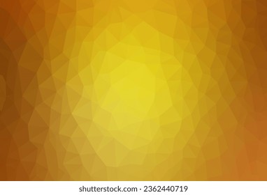Dark Yellow vector shining triangular background. Colorful illustration in abstract style with triangles. Brand new style for your business design.