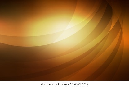 Dark Yellow vector template with abstract circles. Colorful illustration in abstract marble style with gradient. A completely new template for your business design.