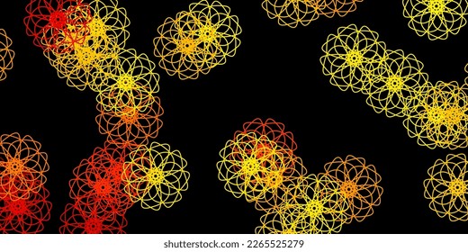 Dark Yellow vector template with abstract forms. Colorful abstract forms with gradient in simple style. Elegant design for wallpaper set.