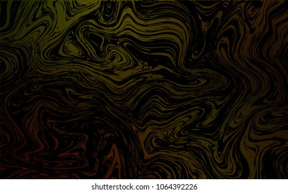 Dark Yellow vector template with bent ribbons. A completely new color illustration in marble style. Marble style for your business design.