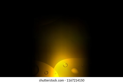 Dark Yellow vector template with bent lines. A vague circumflex abstract illustration with gradient. Textured wave pattern for backgrounds.