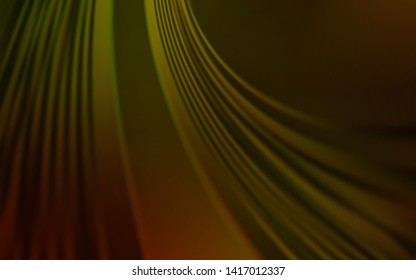 Dark Yellow vector template with bent lines. Brand new colorful illustration in simple style. Elegant pattern for a brand book.