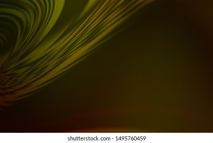 Dark Yellow vector template with bent lines. A shining illustration, which consists of curved lines. A completely new template for your design.