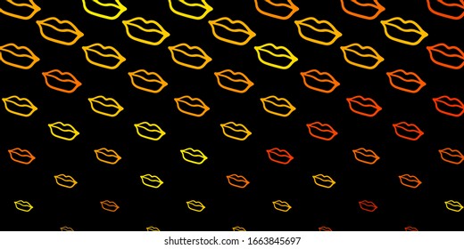 Dark Yellow vector template with businesswoman signs. Abstract illustration with a depiction of women's power. Background for International Women’s Day.