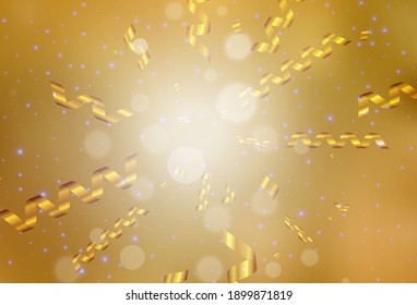 Dark Yellow vector template in carnival style. Simple gradient illustration with Christmas attributes. Pattern for booklets, leaflets of education.
