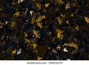 Dark Yellow vector template with chaotic shapes. Colorful chaotic forms with gradient in modern style. Modern design for your business card.