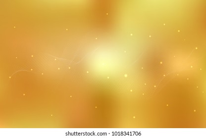 Dark Yellow vector template with circles. Modern abstract illustration with colorful water drops. Pattern can be used as texture of water, rain drops.