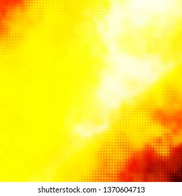 Dark Yellow vector template with circles. Abstract colorful disks on simple gradient background. Pattern for wallpapers, curtains.