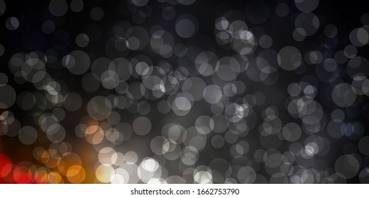 Dark Yellow vector template with circles. Abstract colorful disks on simple gradient background. Pattern for wallpapers, curtains.