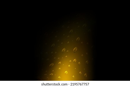Plantilla de vector amarillo oscuro con círculos. Ilustración abstracta con burbujas de colores al estilo natural. Hermoso diseño para tu anuncio natural de negocios.