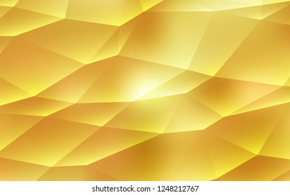 Dark Yellow vector template with crystals, triangles. Glitter abstract illustration with triangular shapes. Pattern can be used for websites.