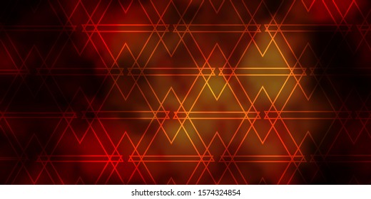Dark Yellow vector template with crystals, triangles. Abstract gradient illustration with triangles. Pattern for commercials.