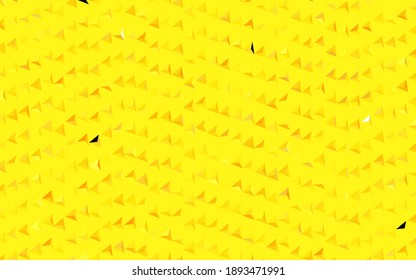 Plantilla de vector amarillo oscuro con cristales, triángulos. Diseño decorativo de estilo abstracto con triángulos. Diseño elegante para tapices.
