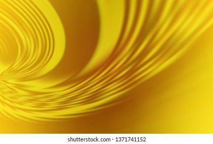 Dark Yellow vector template with curved lines. A completely new colorful illustration in simple style. New composition for your brand book.