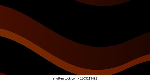 Dark Yellow vector template with curves. Brand new colorful illustration with bent lines. Template for cellphones.