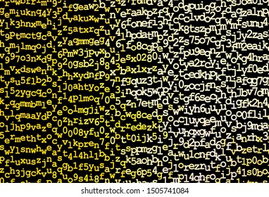 Dark Yellow vector template with isolated letters. Colored alphabet signs with gradient on white background. Pattern for booklets, leaflets of education.