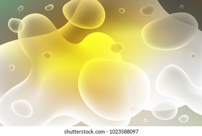 Dark Yellow vector template with lava shapes. Geometric illustration in memphis style with gradient.  The template for cell phone backgrounds.