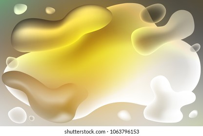 Dark Yellow vector template with lava shapes. An elegant bright illustration with gradient. The elegant pattern for brand book.