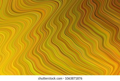 Dark Yellow vector template with lava shapes. Shining crooked illustration in memphis style. Pattern for your business design.