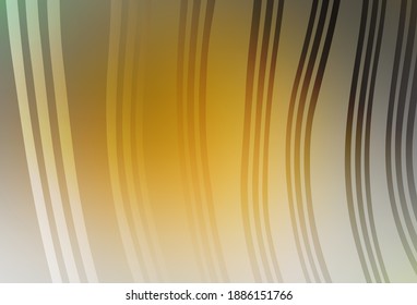 Dark Yellow vector template with lines. Modern gradient abstract illustration with bandy lines. Business design for posters, banners.