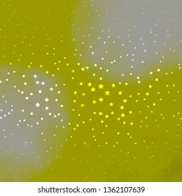 Dark Yellow vector template with neon stars. Colorful illustration in abstract style with gradient stars. Pattern for new year ad, booklets.