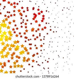 Dark Yellow vector template with neon stars. Modern geometric abstract illustration with stars. Pattern for new year ad, booklets.