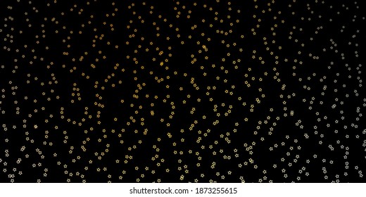 Dark Yellow vector template with neon stars. Shining colorful illustration with small and big stars. Pattern for new year ad, booklets.