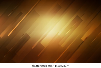 Dark Yellow vector template with repeated sticks. Shining colored illustration with sharp stripes. Best design for your ad, poster, banner.