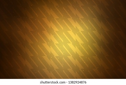 Dark Yellow vector template with repeated sticks. Colorful shining illustration with lines on abstract template. Pattern for ad, booklets, leaflets.