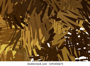 Dark Yellow vector template with repeated sticks. Blurred decorative design in simple style with lines. Best design for your ad, poster, banner.