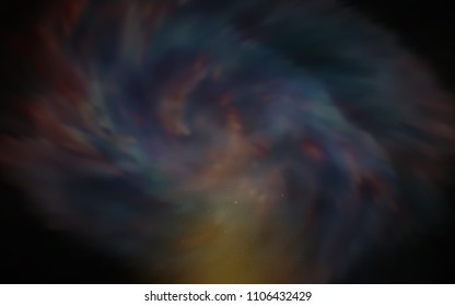 Dark Yellow vector template with space stars. Space stars on blurred abstract background with gradient. Pattern for astrology websites.